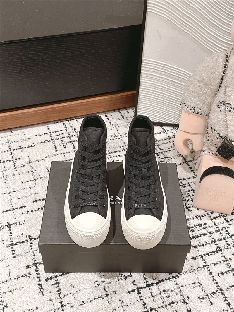 Pra*a high-top canvas sneakers