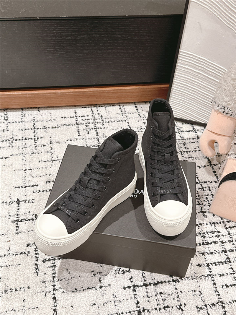 Pra*a high-top canvas sneakers