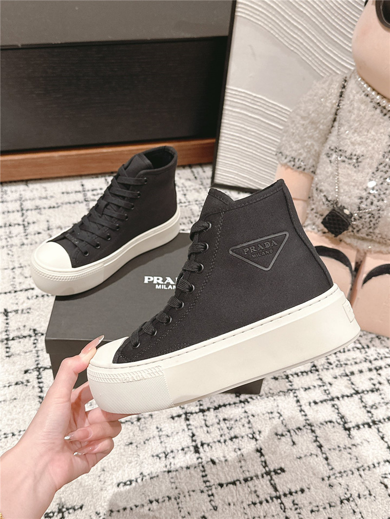 Pra*a high-top canvas sneakers