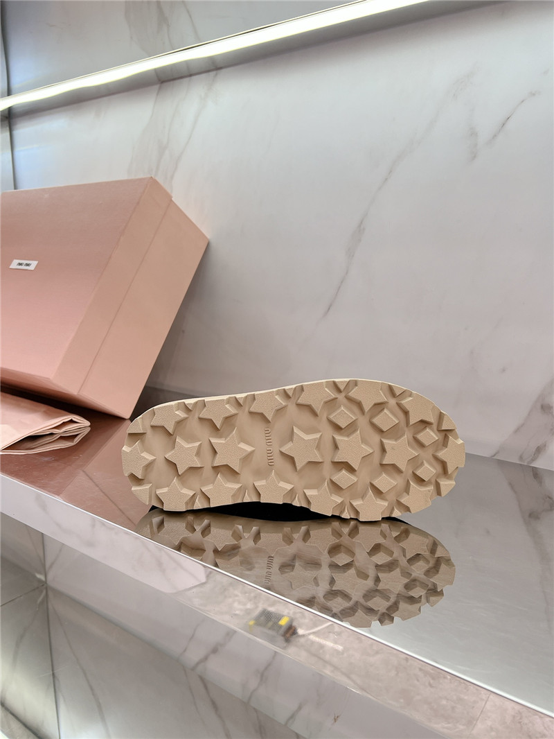 Miu Miu Suede Leather Snow Boots