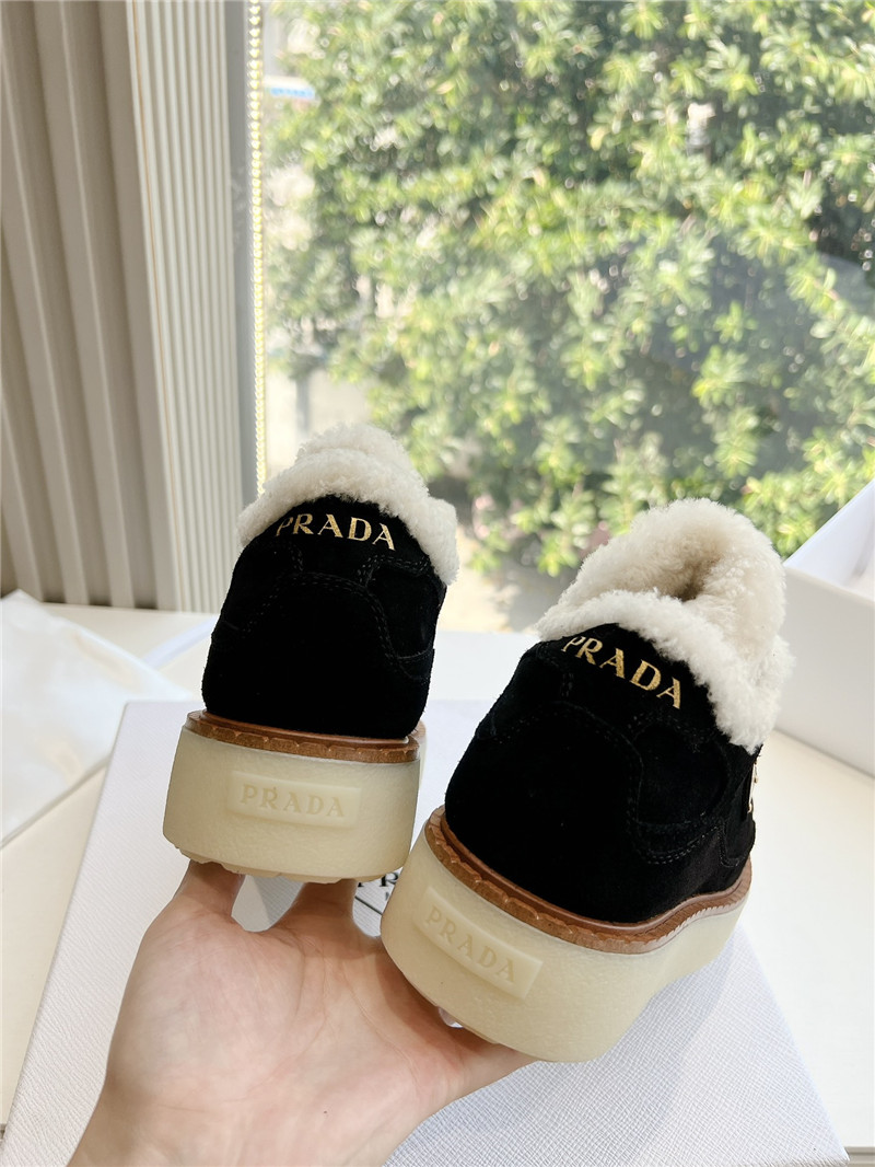 Pra*a lace-up winter platform sneakers black