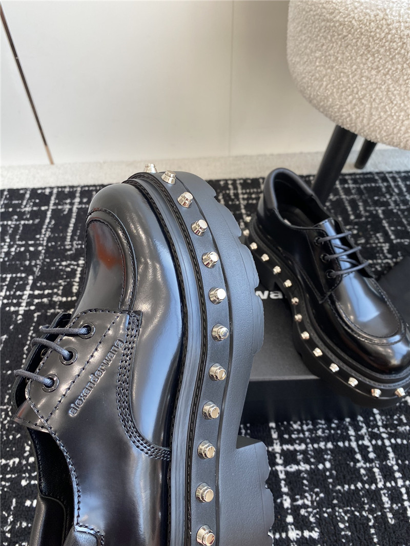 A1exa*der wang atlas derby black calf leather