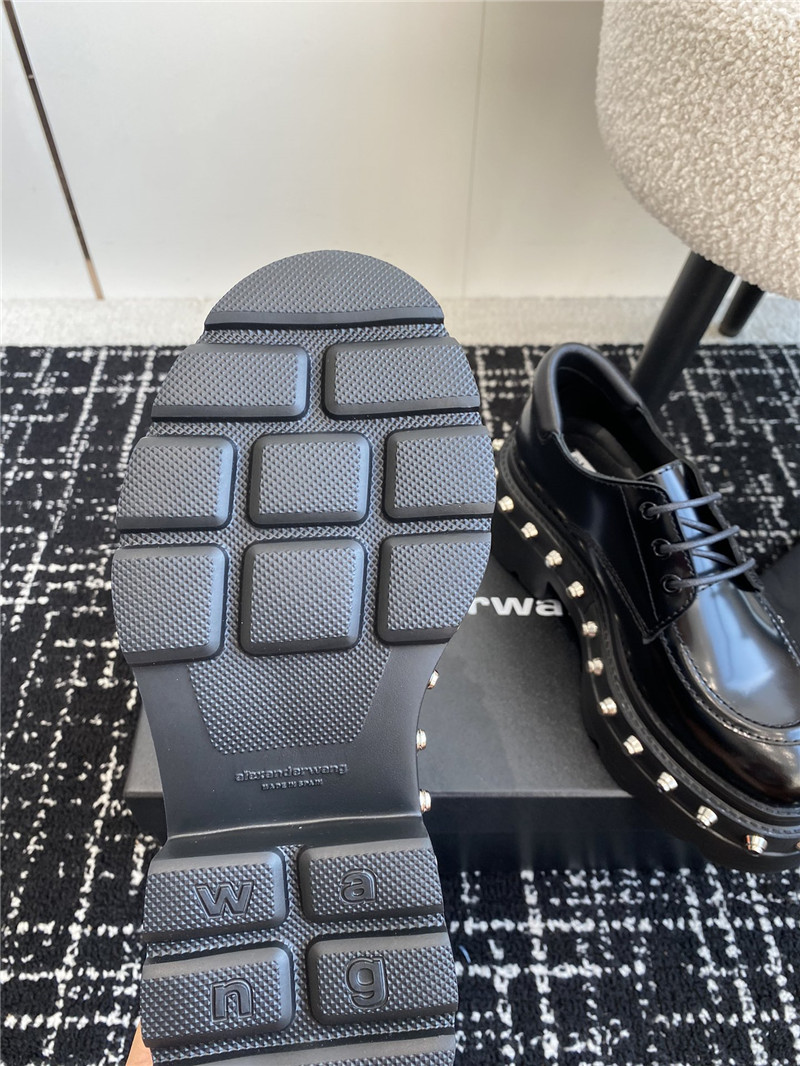 A1exa*der wang atlas derby black calf leather