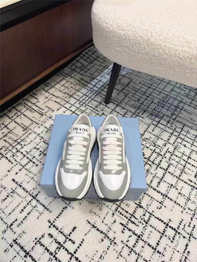 Pra*a prax 01 leather sneakers white gray