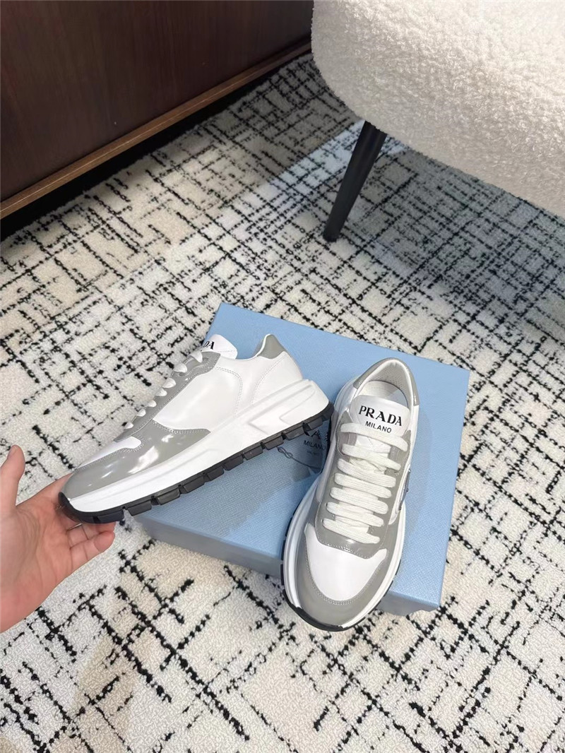 Pra*a prax 01 leather sneakers white gray