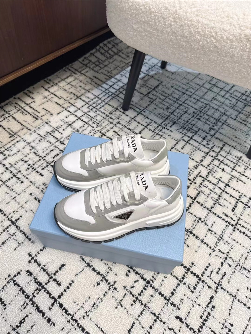 Pra*a prax 01 leather sneakers white gray