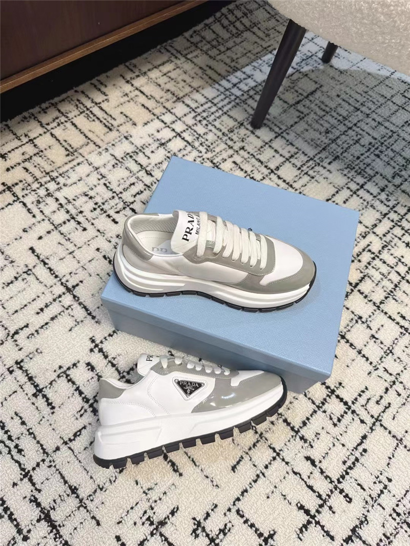 Pra*a prax 01 leather sneakers white gray