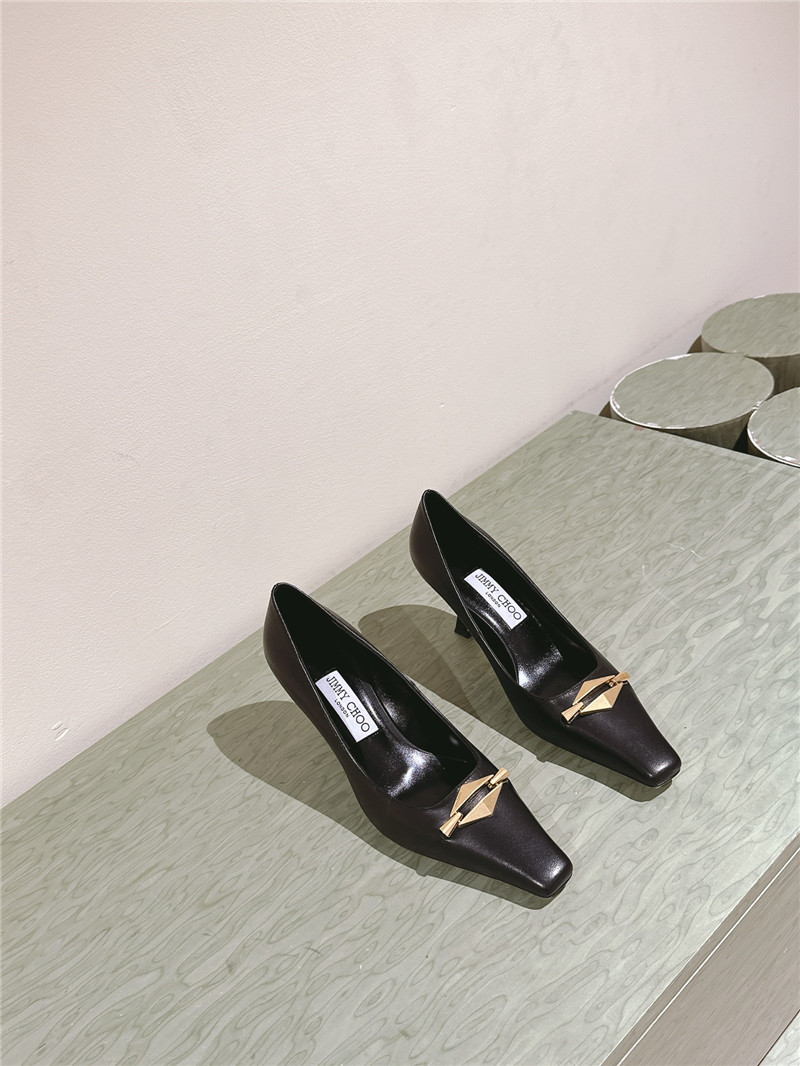 J1m*y Ch00 ryker 90 black/gold calf pumps