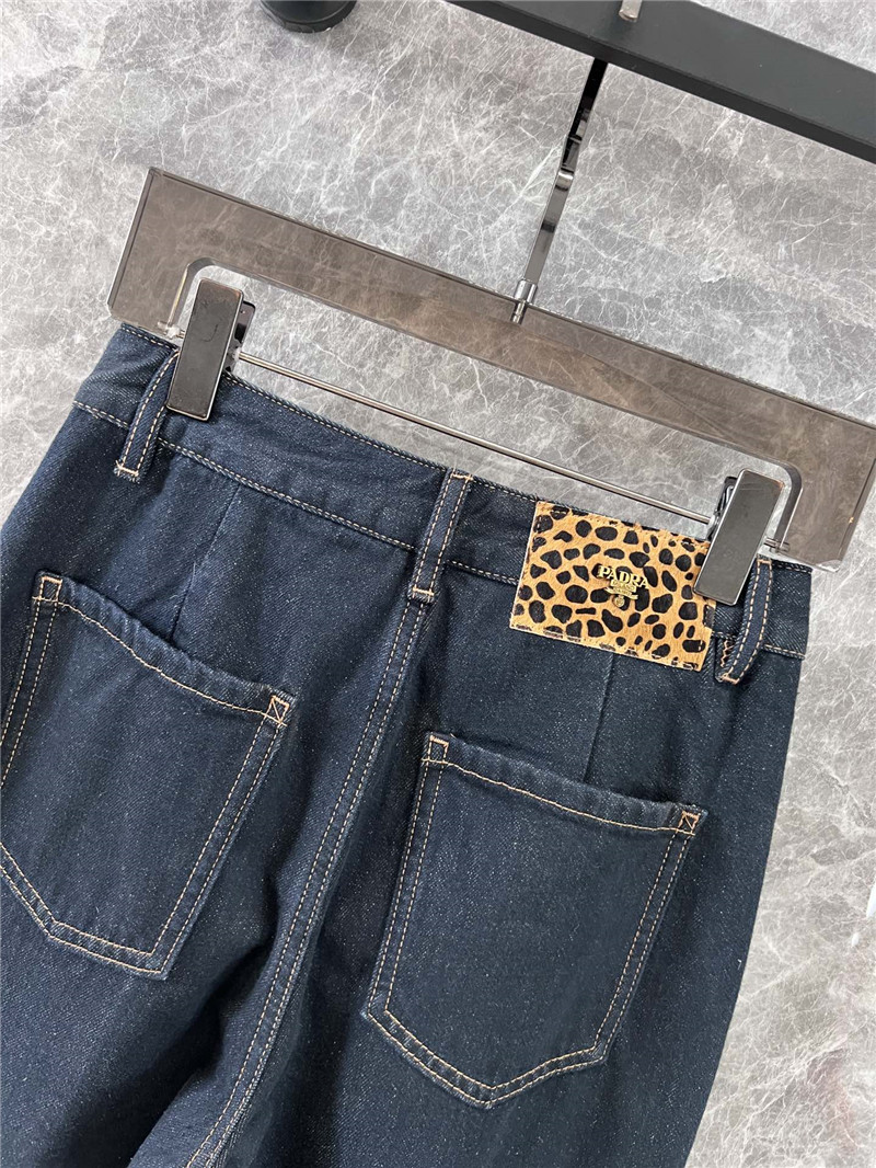 Pra*a micro logo denim trousers