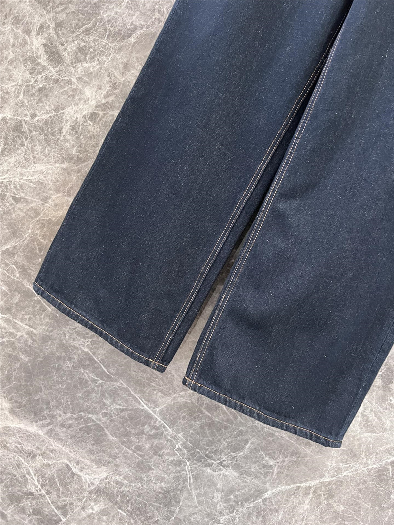 Pra*a micro logo denim trousers