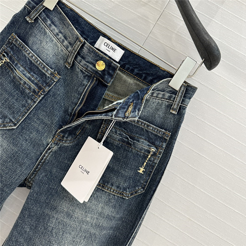 Ce1i*e zip pocket jeans