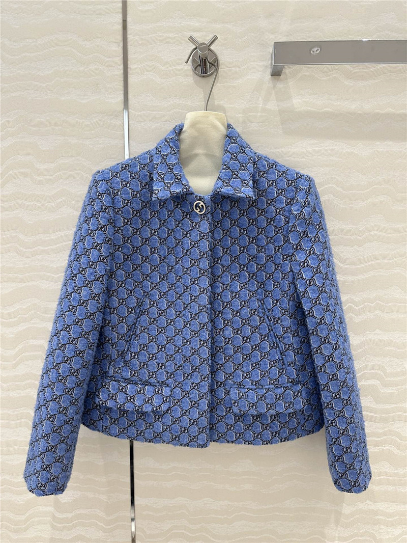 Gvc*1 wool tweed lapel jacket