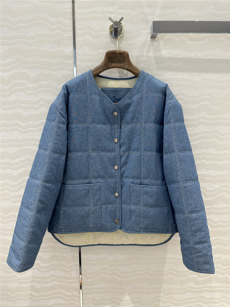 L0r0 P1ana collarless cotton jacket