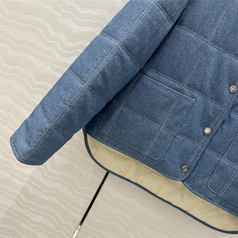 L0r0 P1ana collarless cotton jacket