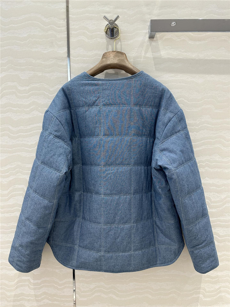 L0r0 P1ana collarless cotton jacket