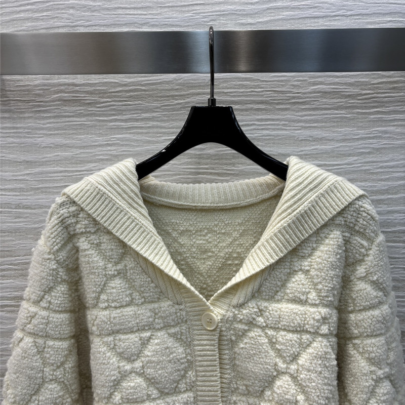 D10r cannage zipped cardigan with hood