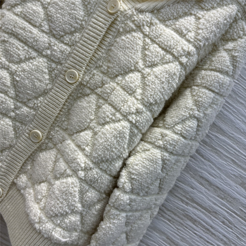 D10r cannage zipped cardigan with hood