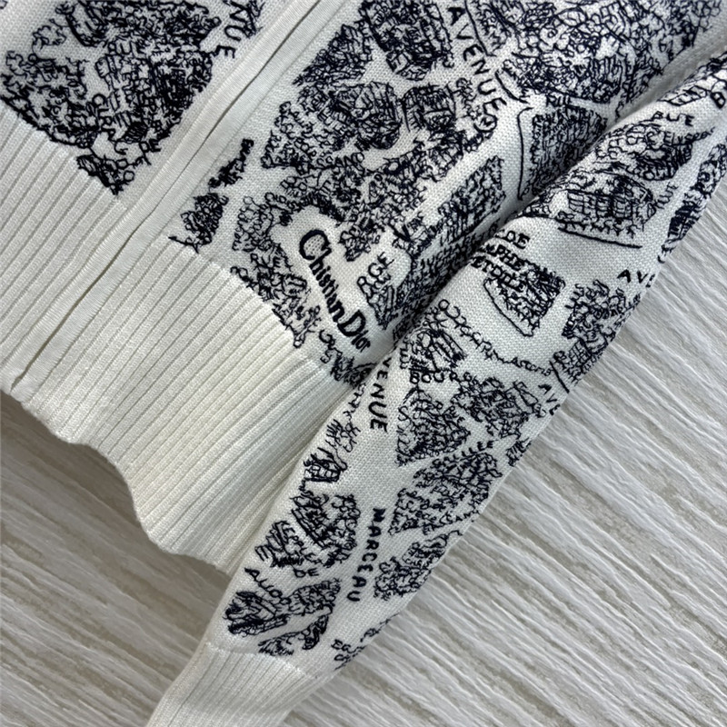 D10ralps motif mock-neck wool cardigan