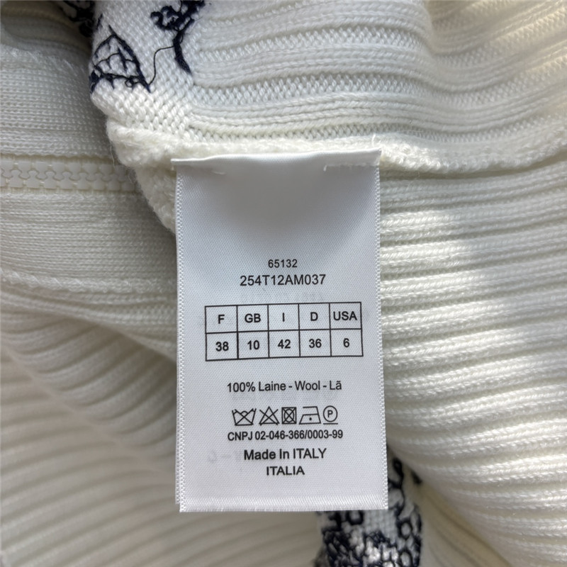 D10ralps motif mock-neck wool cardigan