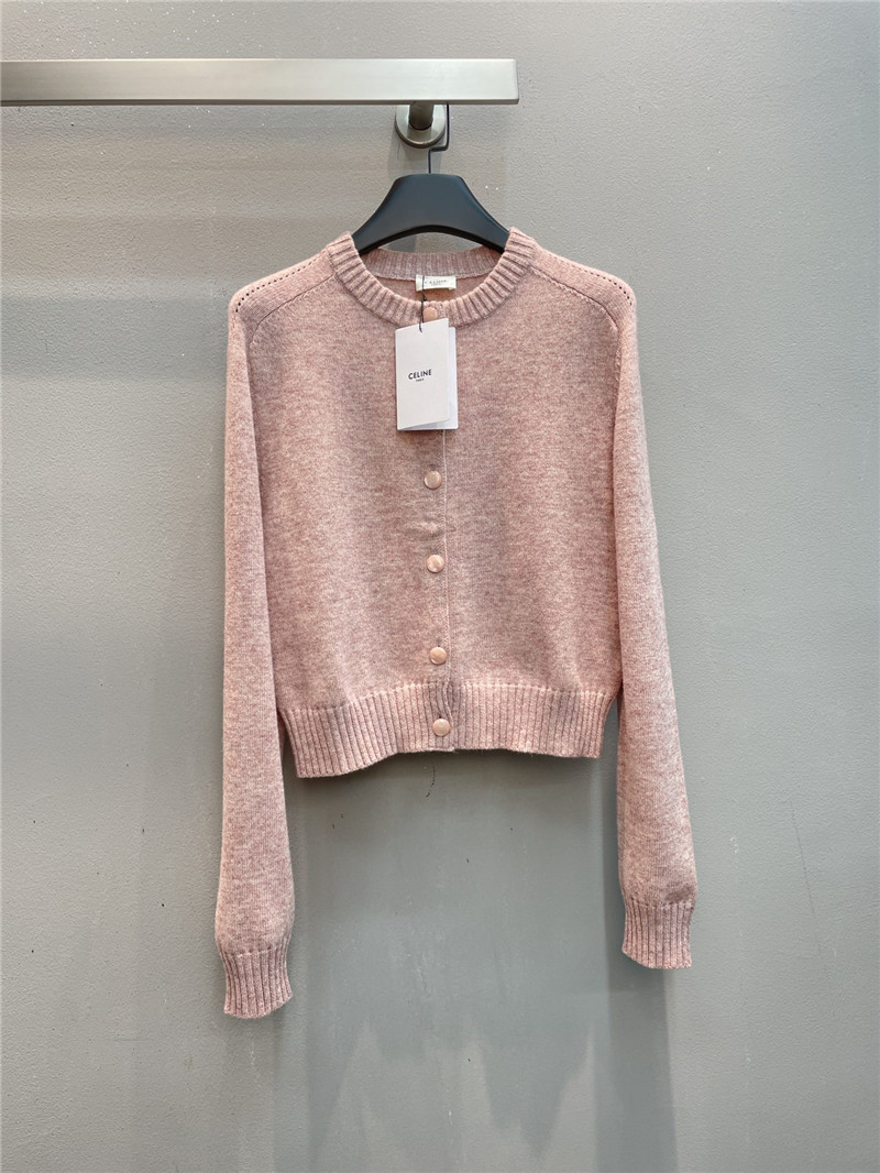 Ce1i*e shetland wool cardigan in pink
