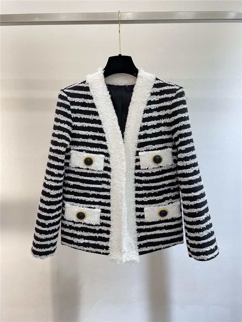 Balmain striped tweed jacket
