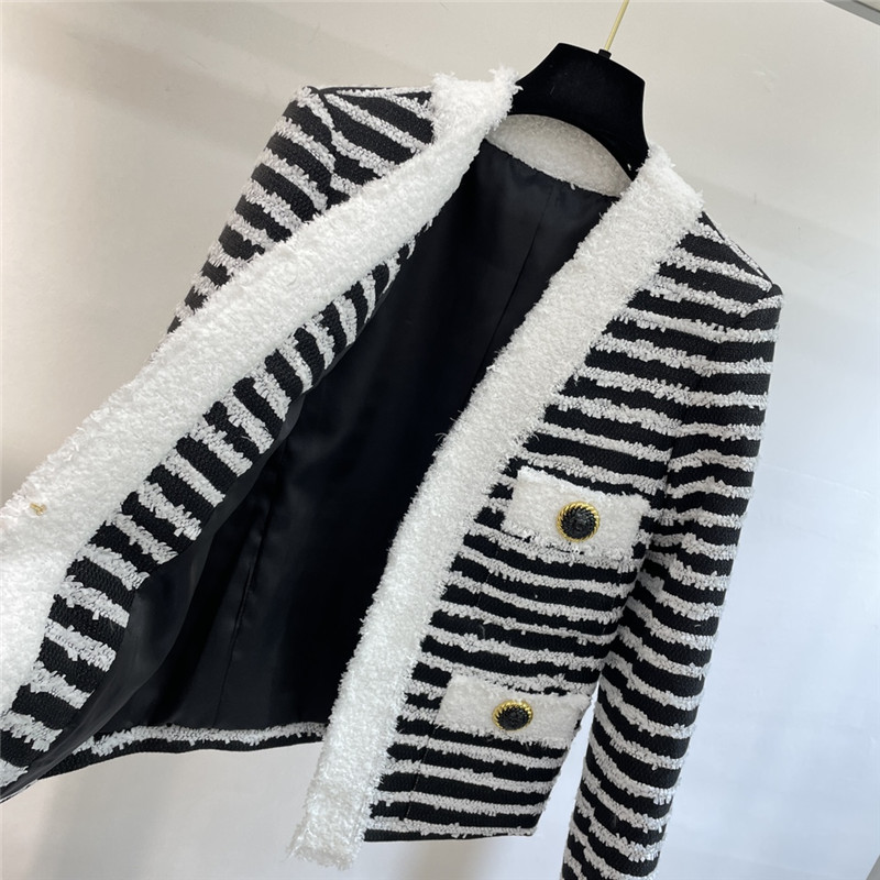 Balmain striped tweed jacket