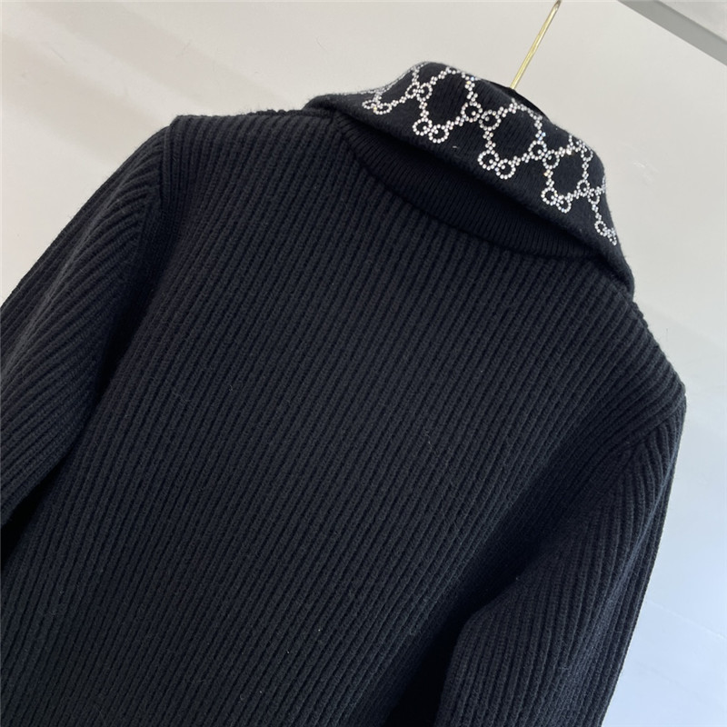 Gvc*1 half-zip wool-blend sweater black