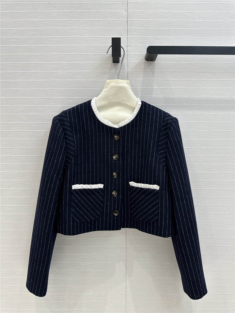 M1um1u vertical striped woolen suit