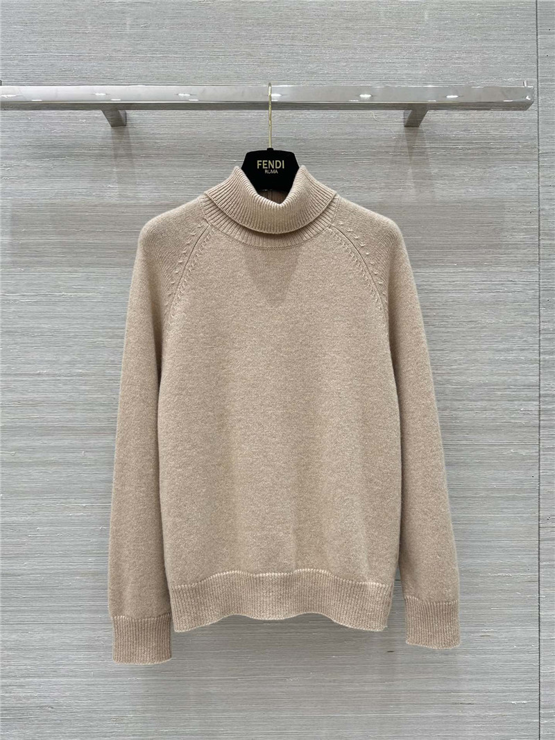 F**di cashmere turtleneck sweater beige