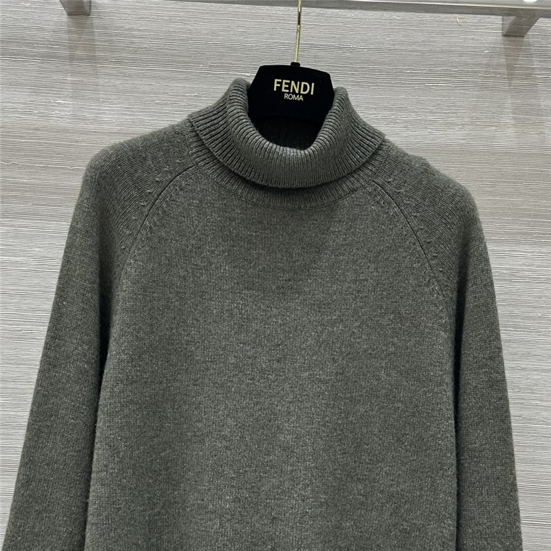 F**di cashmere turtleneck sweater grey