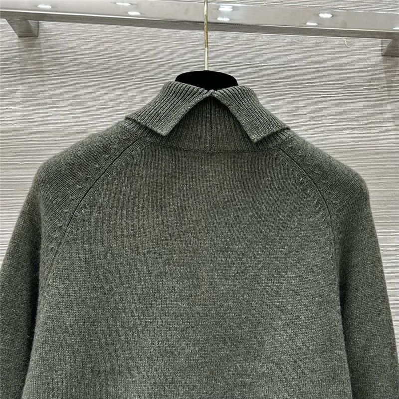 F**di cashmere turtleneck sweater grey
