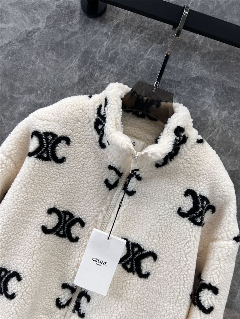 Ce1i*e lambswool zip-up jacket