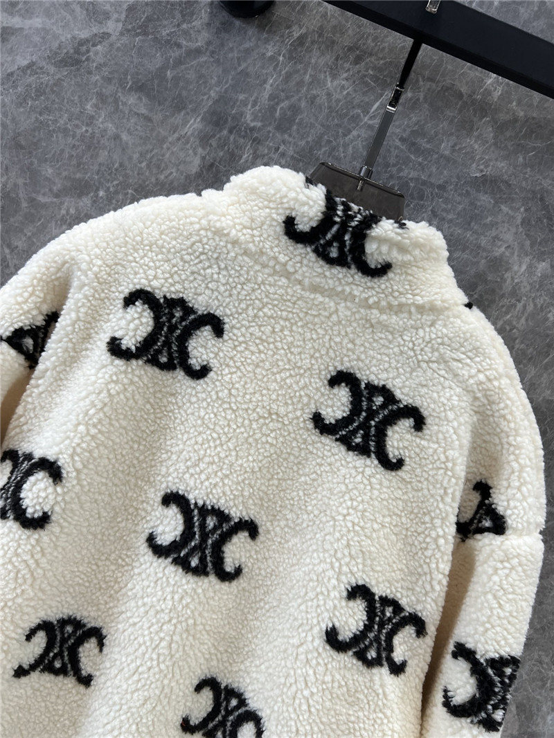 Ce1i*e lambswool zip-up jacket