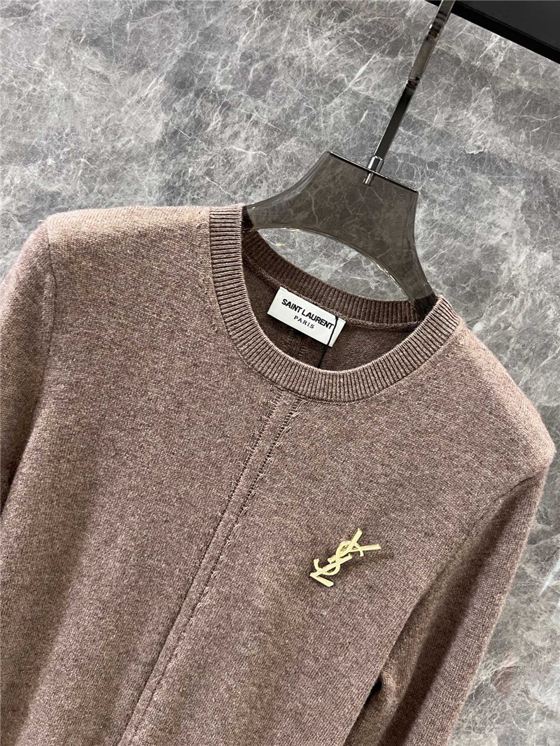 Y51 openwork cashmere sweater taupe