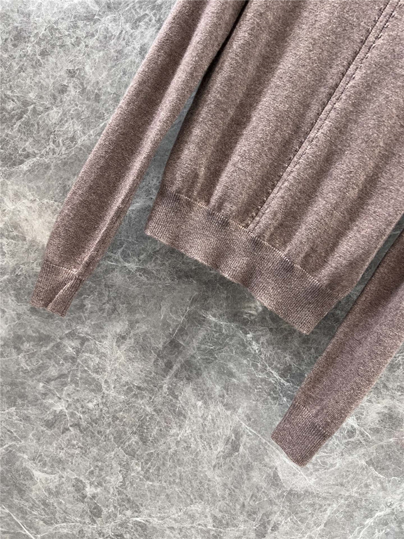 Y51 openwork cashmere sweater taupe