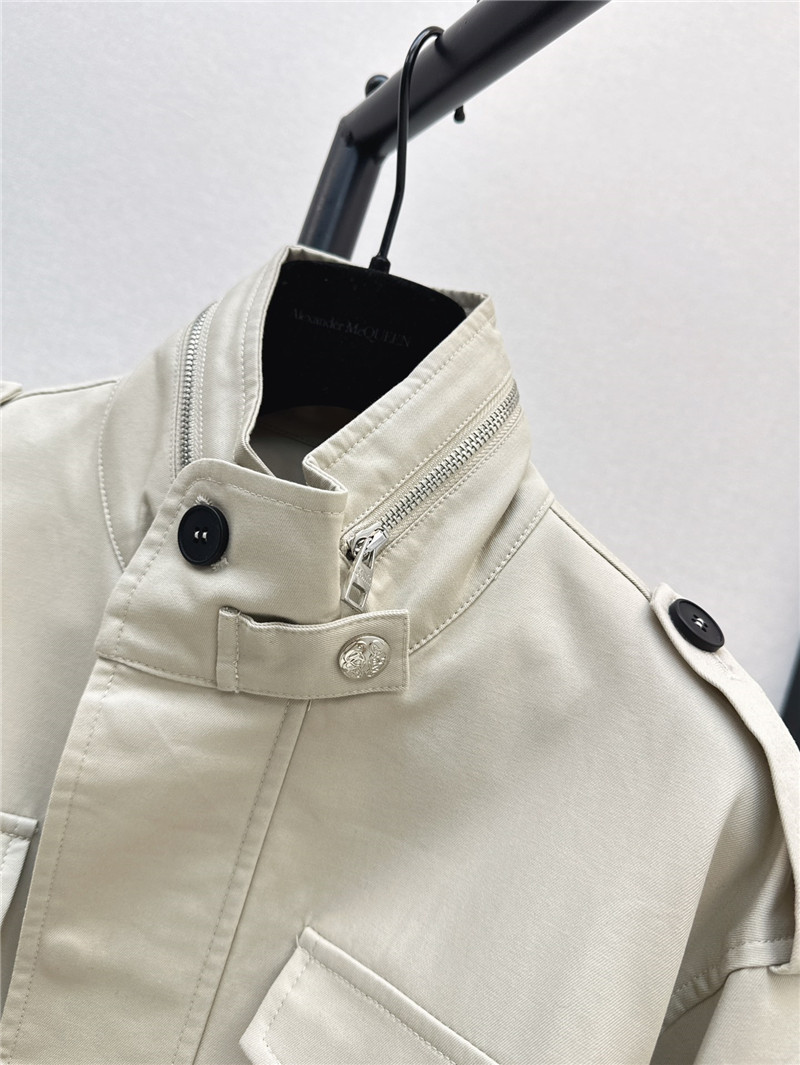 a1exa*der Mcqv*en stand collar trench coat
