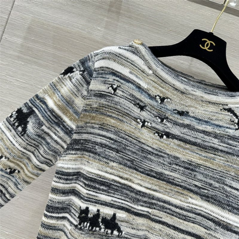 Ch**el desert intarsia cashmere sweater