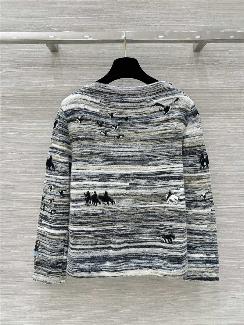 Ch**el desert intarsia cashmere sweater