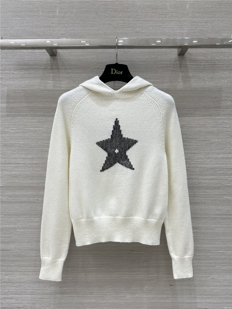 D10ralps star hooded sweater white