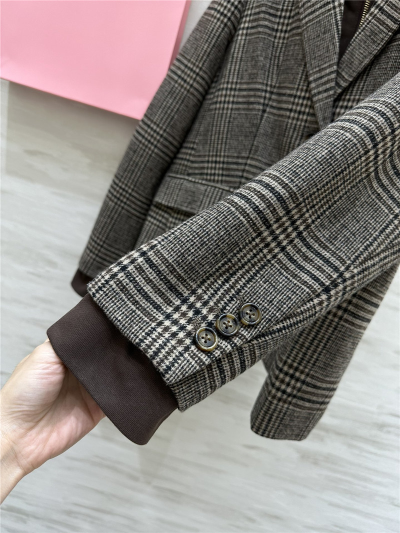 M1um1u hooded suit jacket