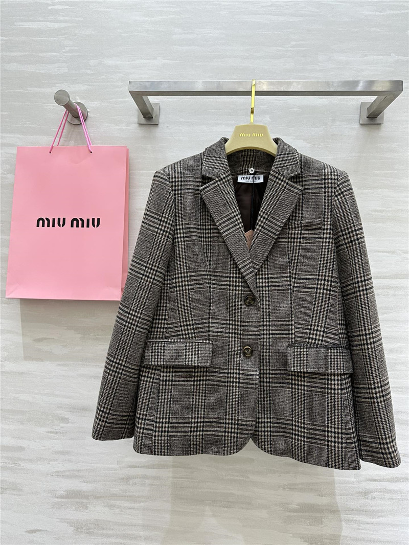 M1um1u hooded suit jacket
