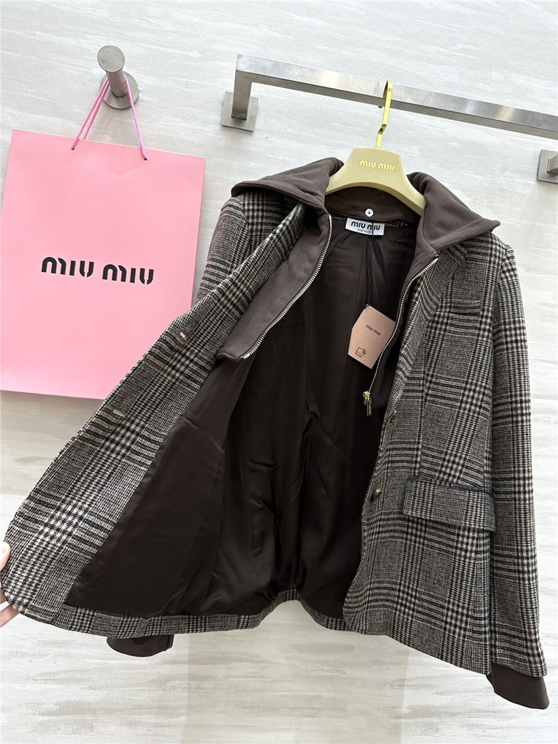 M1um1u hooded suit jacket
