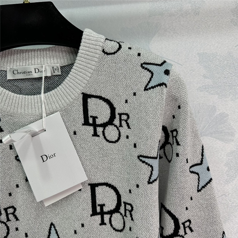 D10r oblique blend silk sweater grey