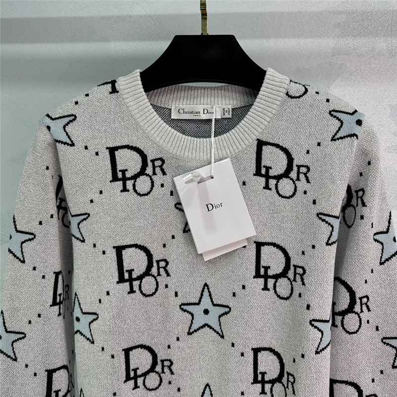 D10r oblique blend silk sweater grey