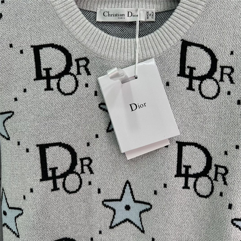 D10r oblique blend silk sweater grey