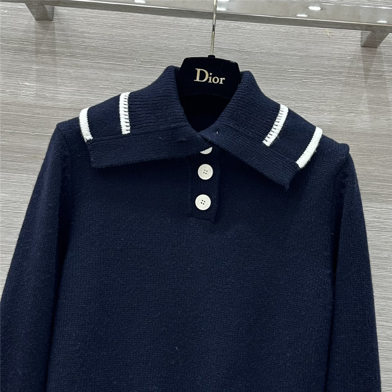 D10ralps wool knit sweater navy