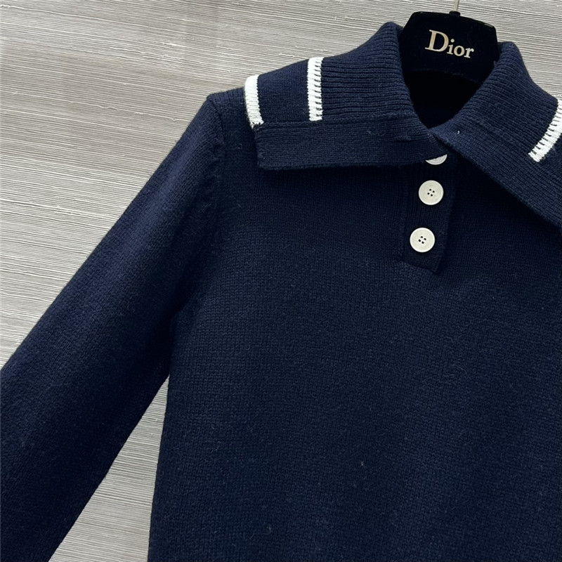 D10ralps wool knit sweater navy