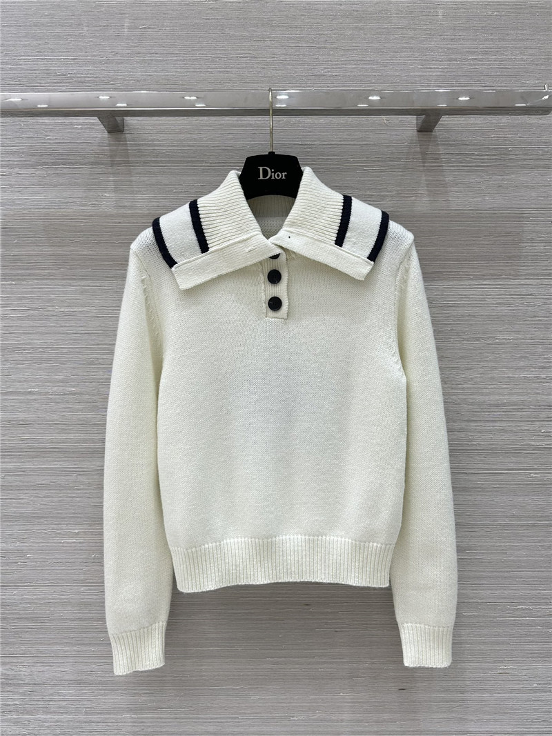 D10ralps wool knit sweater white