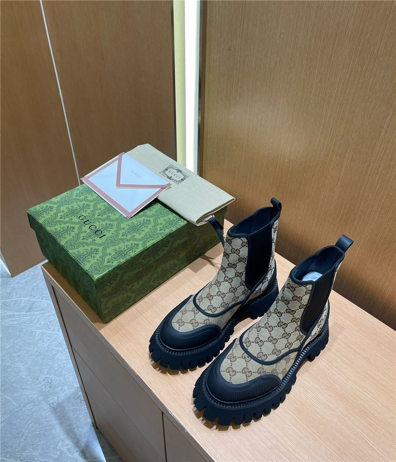 Gvc*1 gg monogram canvas chelsea boots