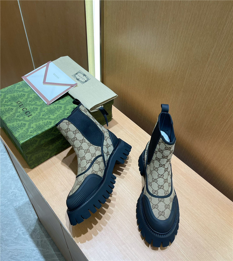 Gvc*1 gg monogram canvas chelsea boots